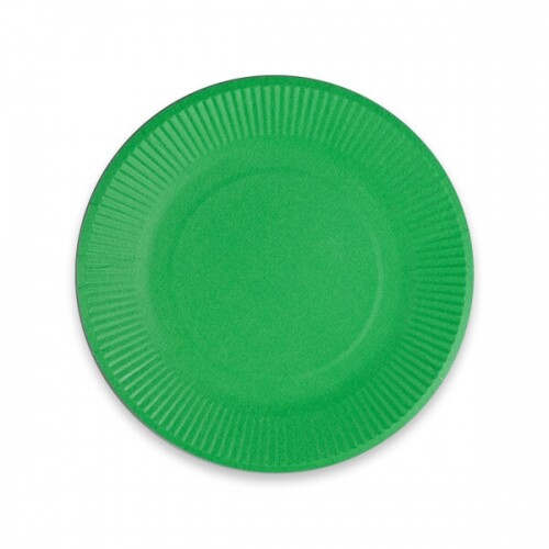 칼라 종이 접시(10개입)(무광, 녹색, 지름19cm)